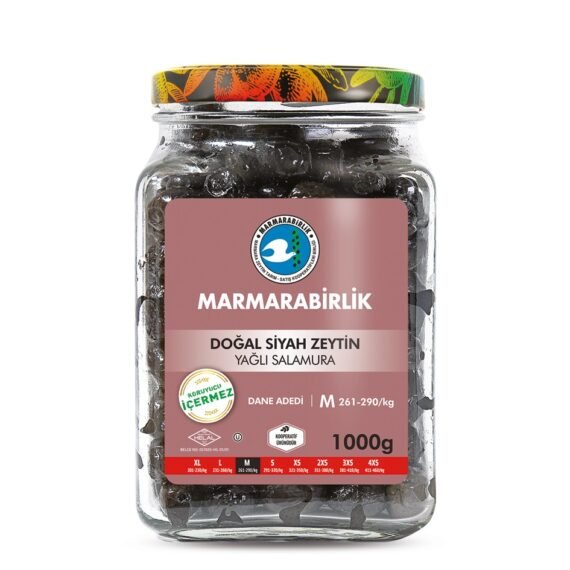 Marmarabirlik Doğal Yağlı Salamura Siyah Zeytin