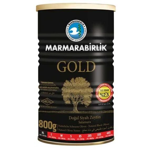 Marmarabirlik Gold Az Tuzlu Siyah Zeytin